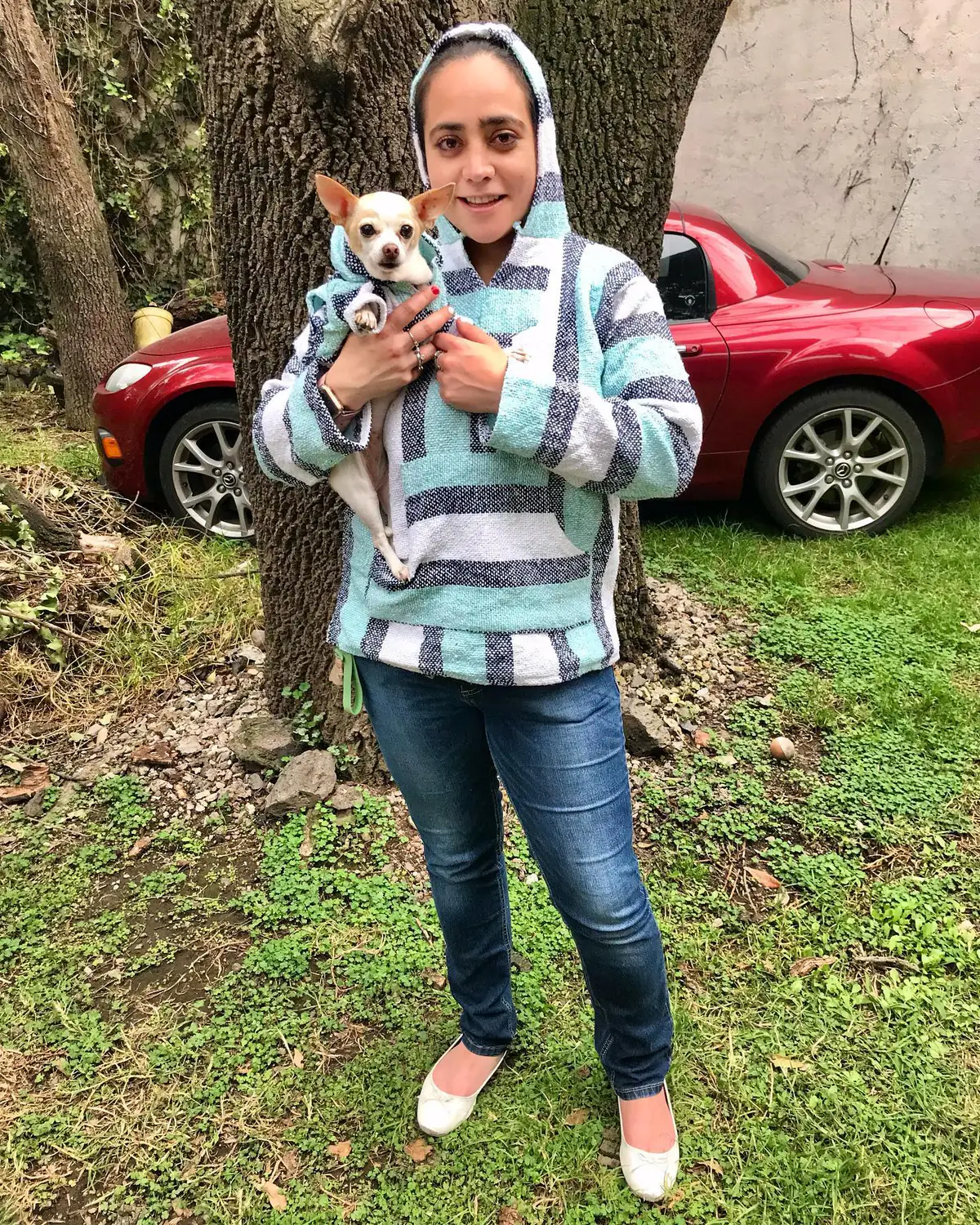 Poncho para humano y perro a juego